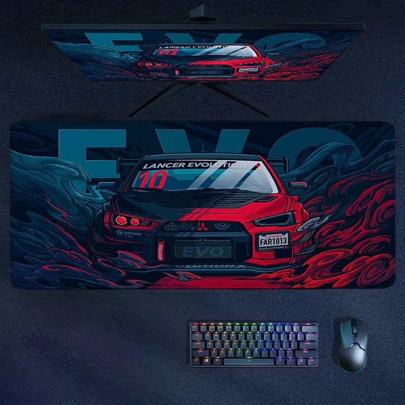 Xxl Mousepads Super Coupe Illustratio Print Non-Slip Keyboard Mat Sports Car Custom Pc Deskmats Gamer Cabinet Carpet Mouse Pad