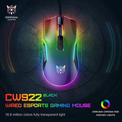 Wired Games Mouse Gaming Mechanical White Gaming Mouse Illuminated Weighted Computer Mouse
