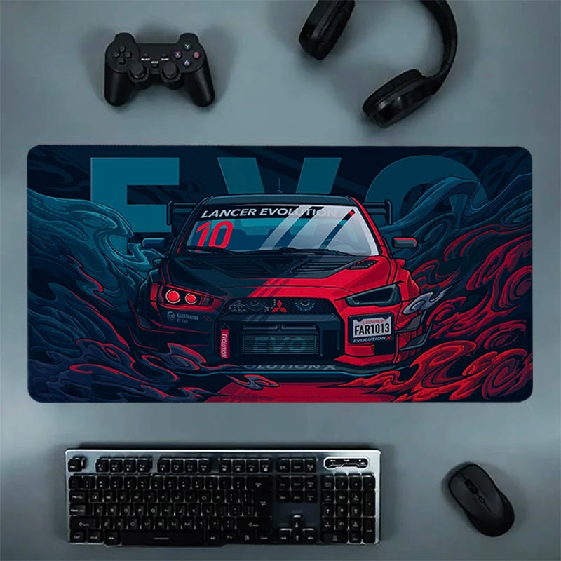Xxl Mousepads Super Coupe Illustratio Print Non-Slip Keyboard Mat Sports Car Custom Pc Deskmats Gamer Cabinet Carpet Mouse Pad