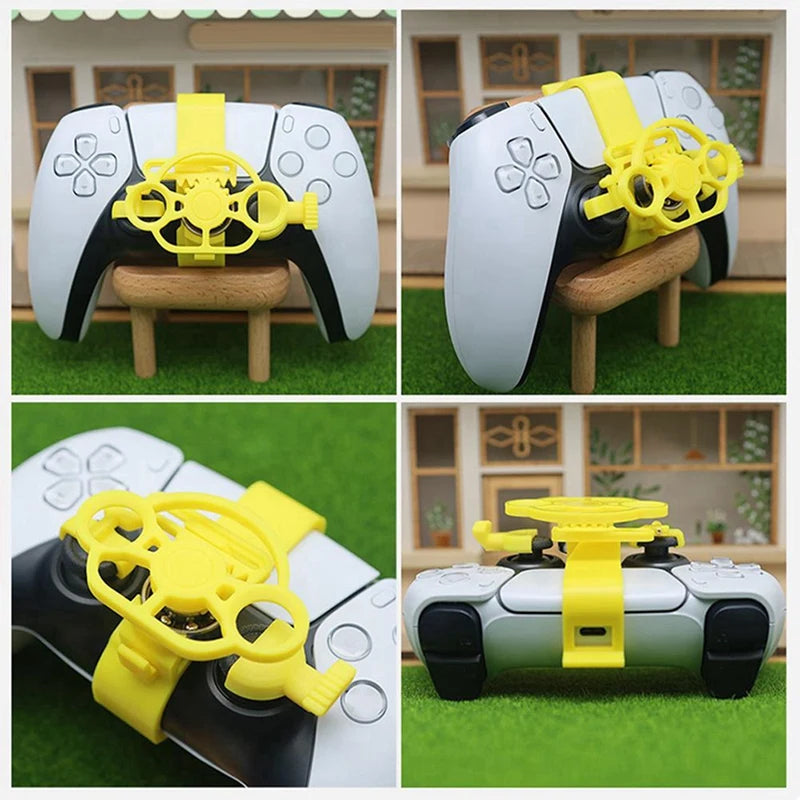 Mini Steering Wheel Controller for PS5 Racing Games, Gamepad Racing Steering Wheel for Simulation Games