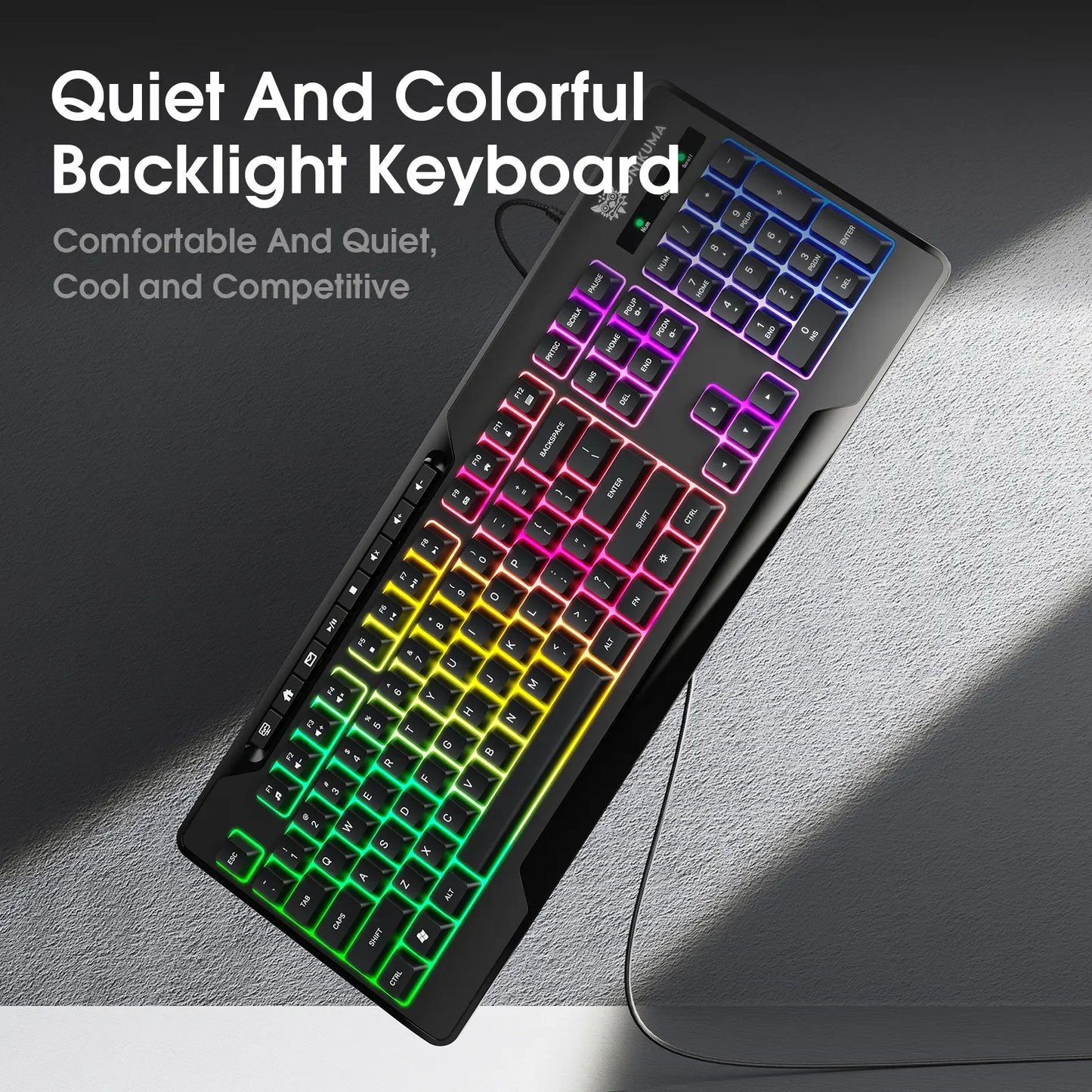 Gaming Headset with Dynamic RGB Light Detachable Cat Ears Mouse Holder Esports Package Wired Headphones with Mic for PC