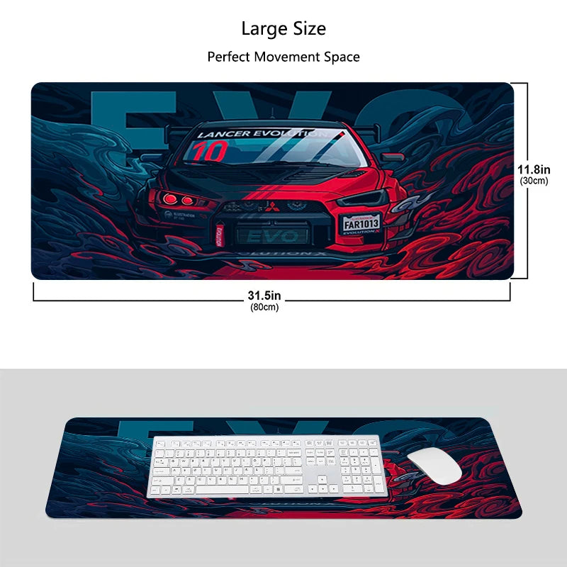 Xxl Mousepads Super Coupe Illustratio Print Non-Slip Keyboard Mat Sports Car Custom Pc Deskmats Gamer Cabinet Carpet Mouse Pad