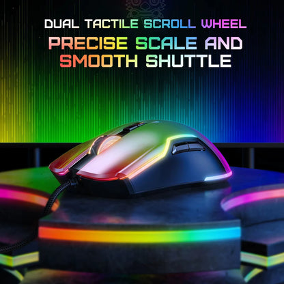 Wired Games Mouse Gaming Mechanical White Gaming Mouse Illuminated Weighted Computer Mouse